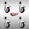 Service Caster 4 Inch 316SS Black Poly Swivel 1-7/8 Inch Expanding Stem Caster Set Lock Brake SCC-SS316TTLEX20S414-PPUB-BLK-178-4 - alternate 3